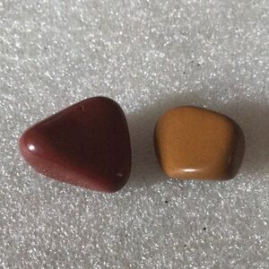 Polished Red and Mustard Yellow Tumbled Stones